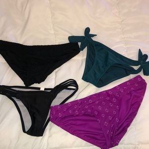 Assorted XS bathing suit bottoms